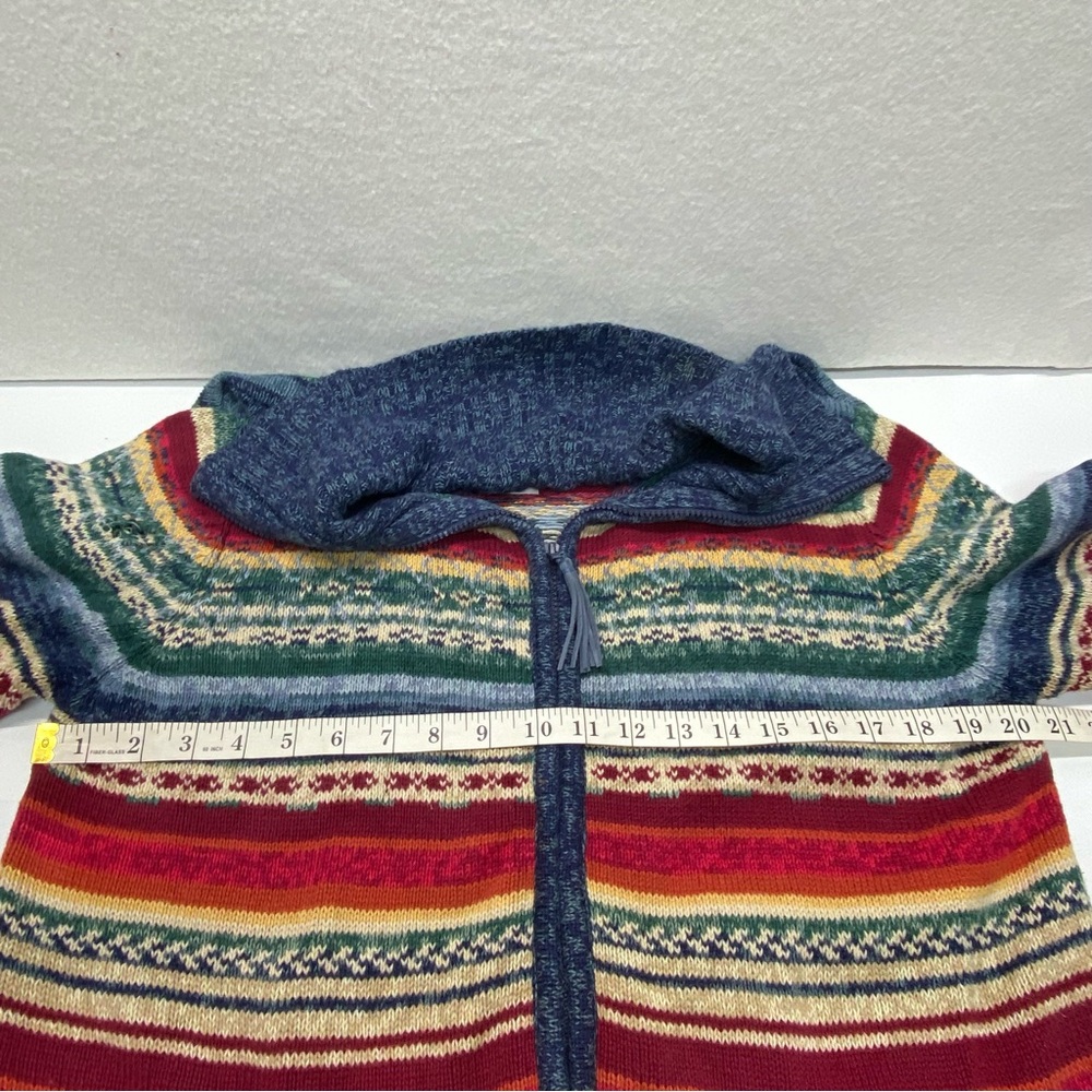Vintage Tiara International Large Multicolor Knit Zip-Up Sweater/Cardigan READ - Picture 6 of 10